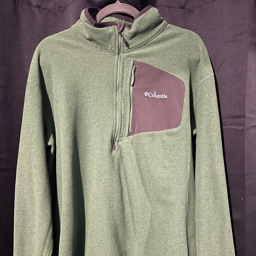 Forest Green Columbia Half-Zip Fleece